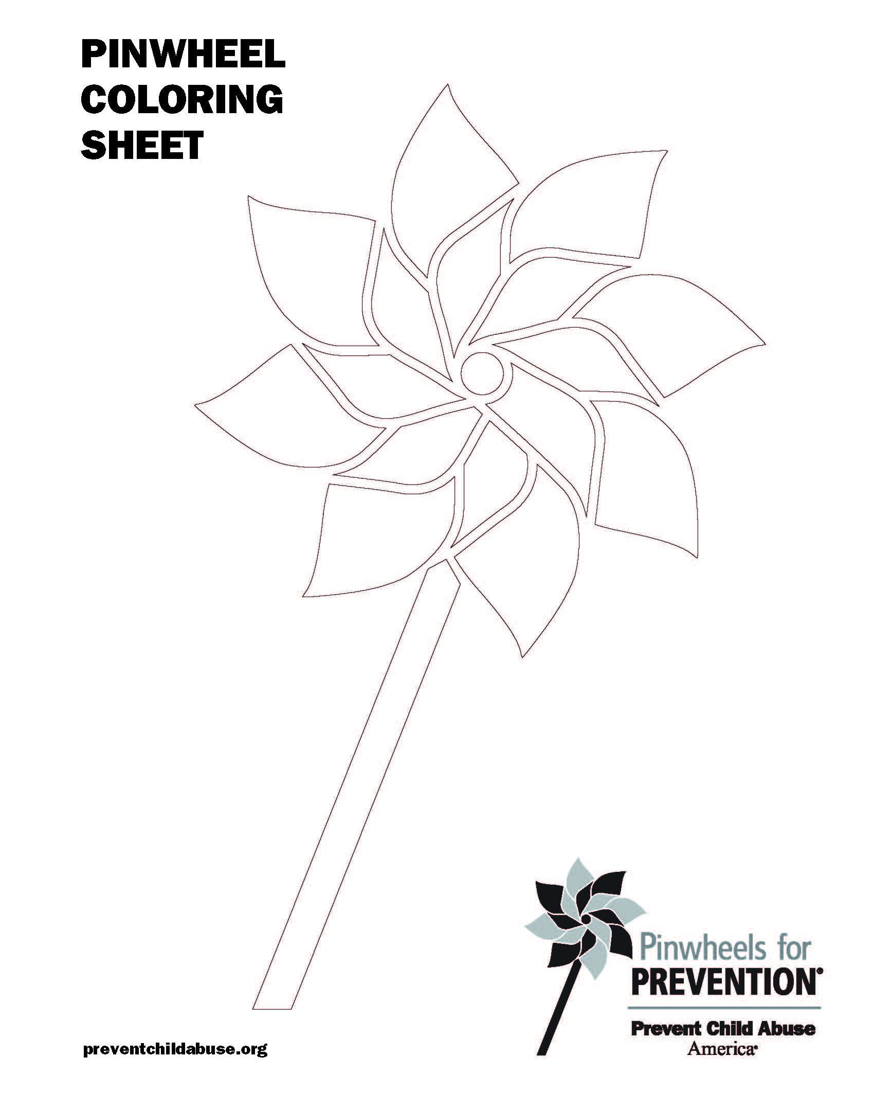 Pinwheel Coloring Sheet